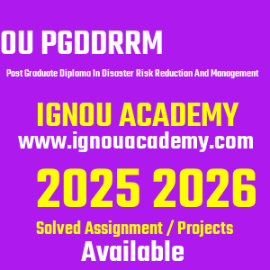 IGNOU PGDDRRM SOLVED ASSIGNMENT 2025 2026